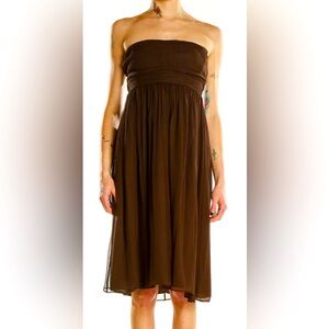 🤎J.Crew Silk Strapless Dress🤎